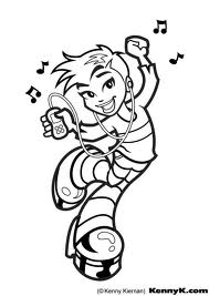 Coloring Pages Dancing Download HQ Clipart
