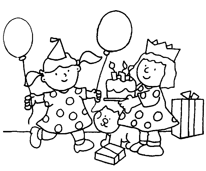 Coloring Pages Birthday GIF Download Free GIF Image