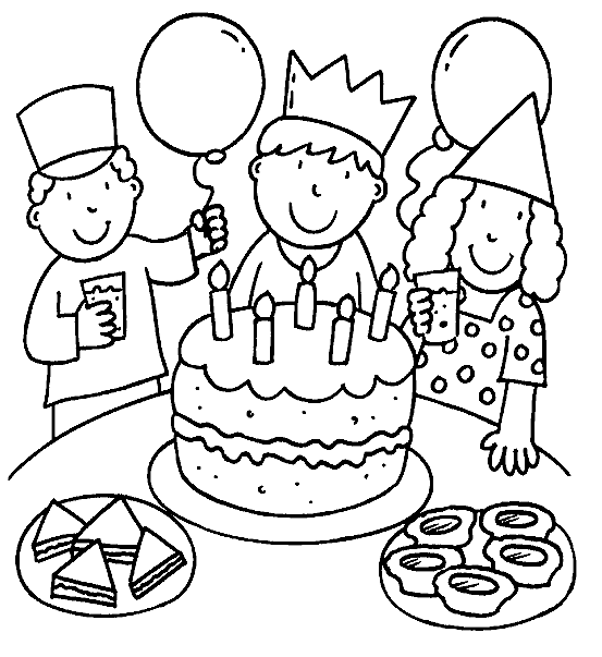 Coloring Pages Birthday Free GIF HQ GIF Image