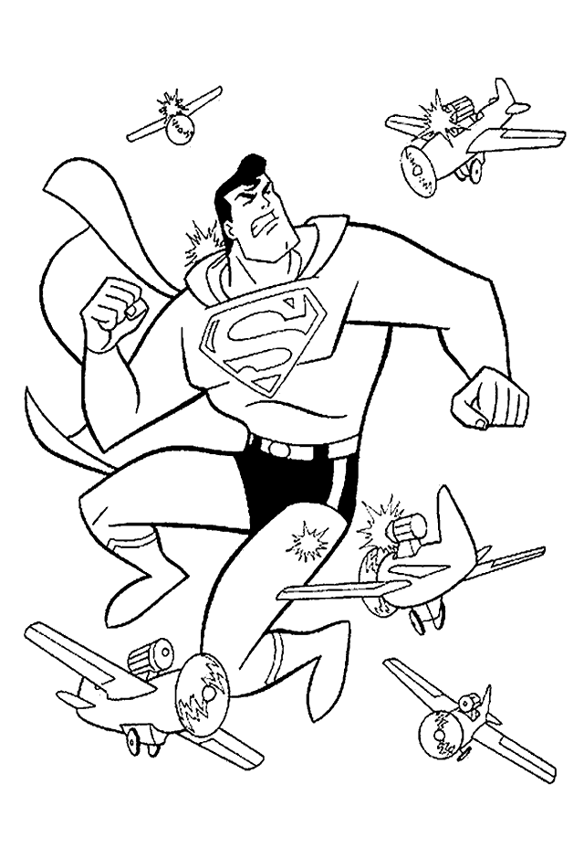 Coloring Pages Superman Free HD Image GIF Image
