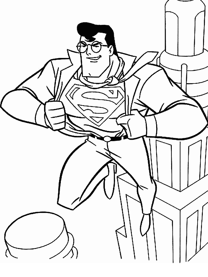 Coloring Pages Superman Free Clipart HQ GIF Image