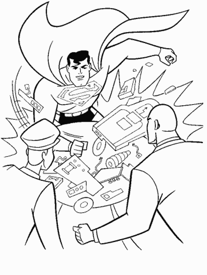 Coloring Pages Superman Free Transparent Image HD GIF Image