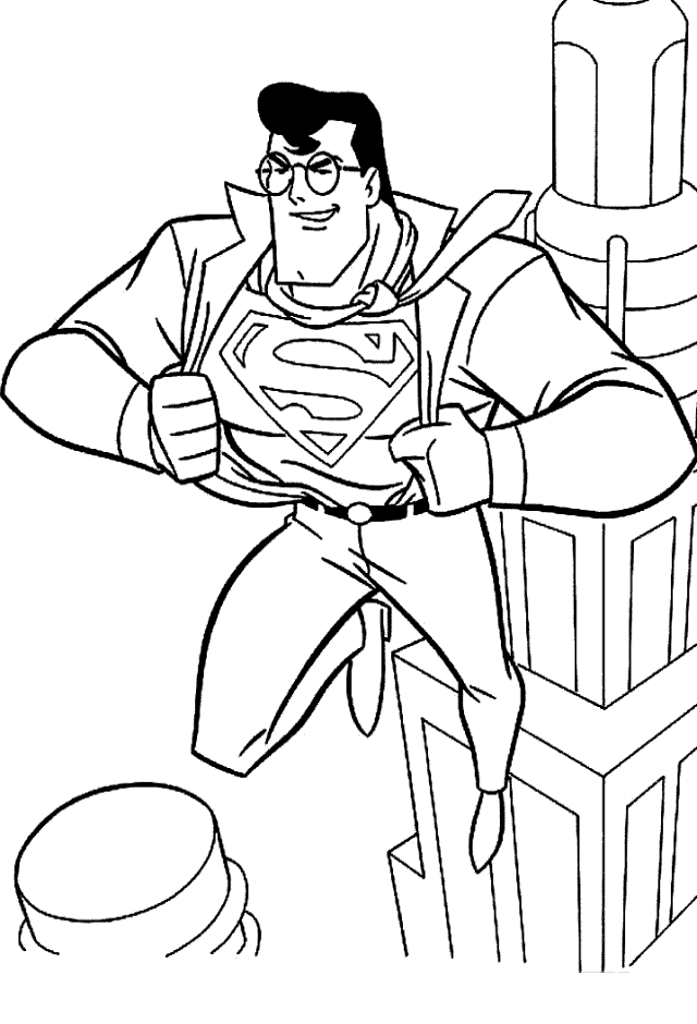 Coloring Pages Superman Download HQ GIF Image