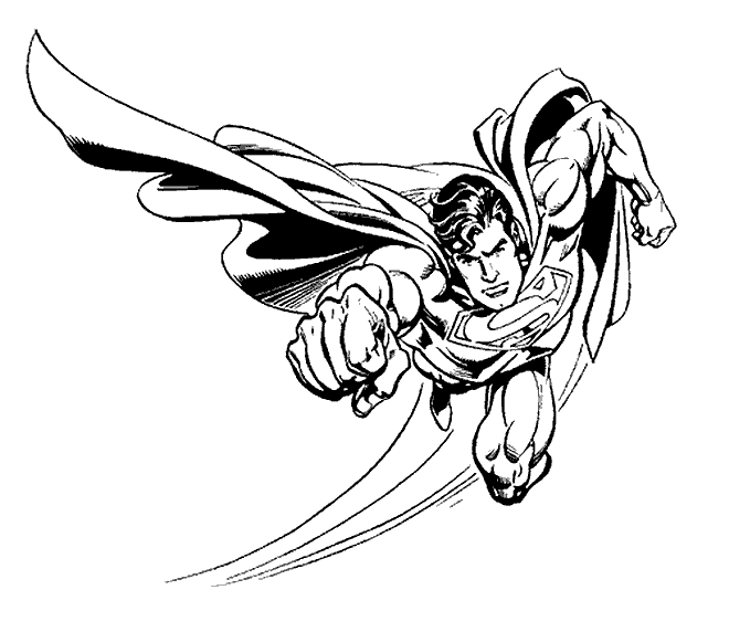 Coloring Pages Superman Free Download GIF HD GIF Image