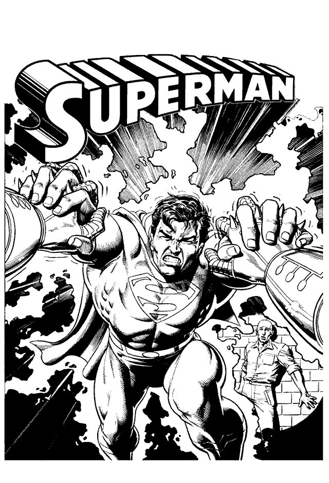 Coloring Pages Superman Free Photo GIF Image