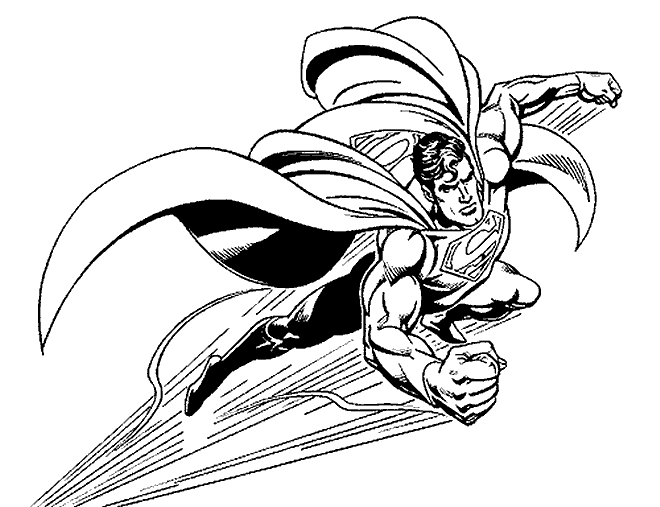 Coloring Pages Superman Download HD GIF Image