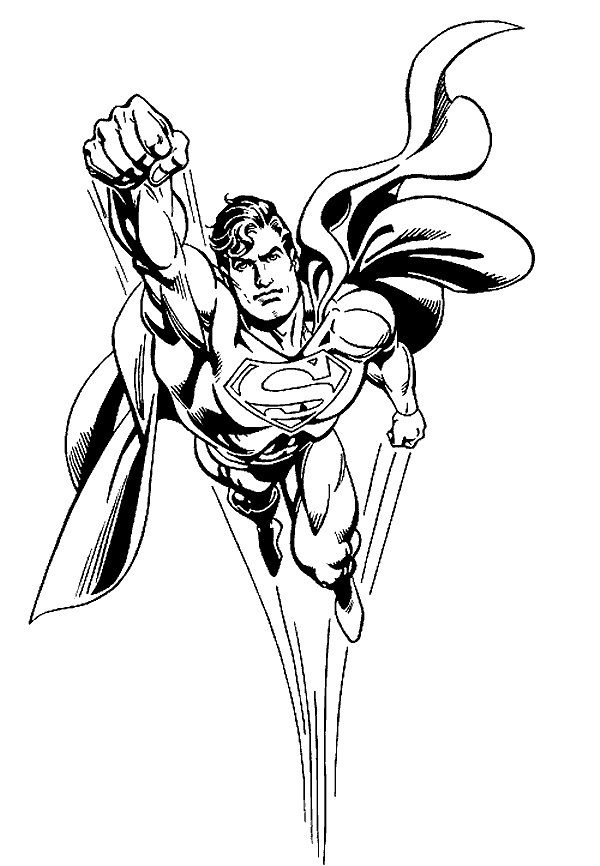 Coloring Pages Superman Free Download GIF HD GIF Image