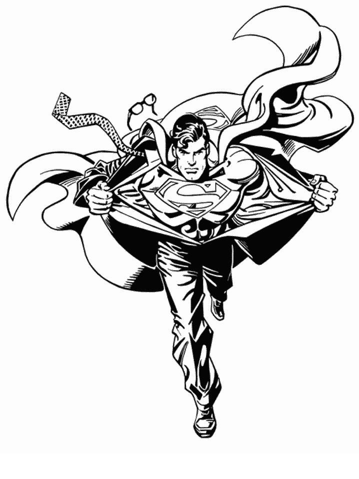 Coloring Pages Superman Free Photo GIF Image